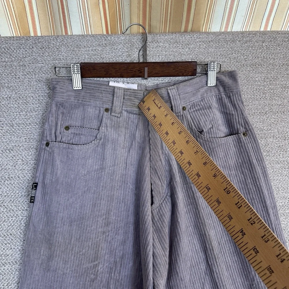 Vtg Y2K LA‎ GATE Wide Leg Baggy Corduroy Jeans Skate Grunge Hip Hop 30x29